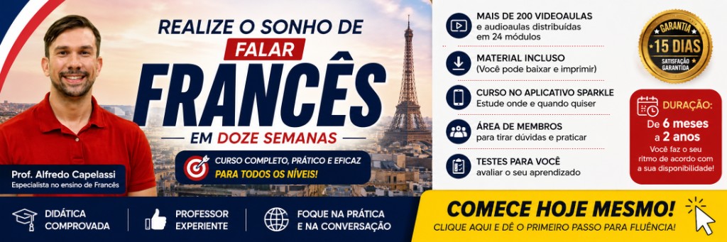 Curso online — Realize o sonho de falar francês em doze semanas com Prof. Alfredo Capelassi